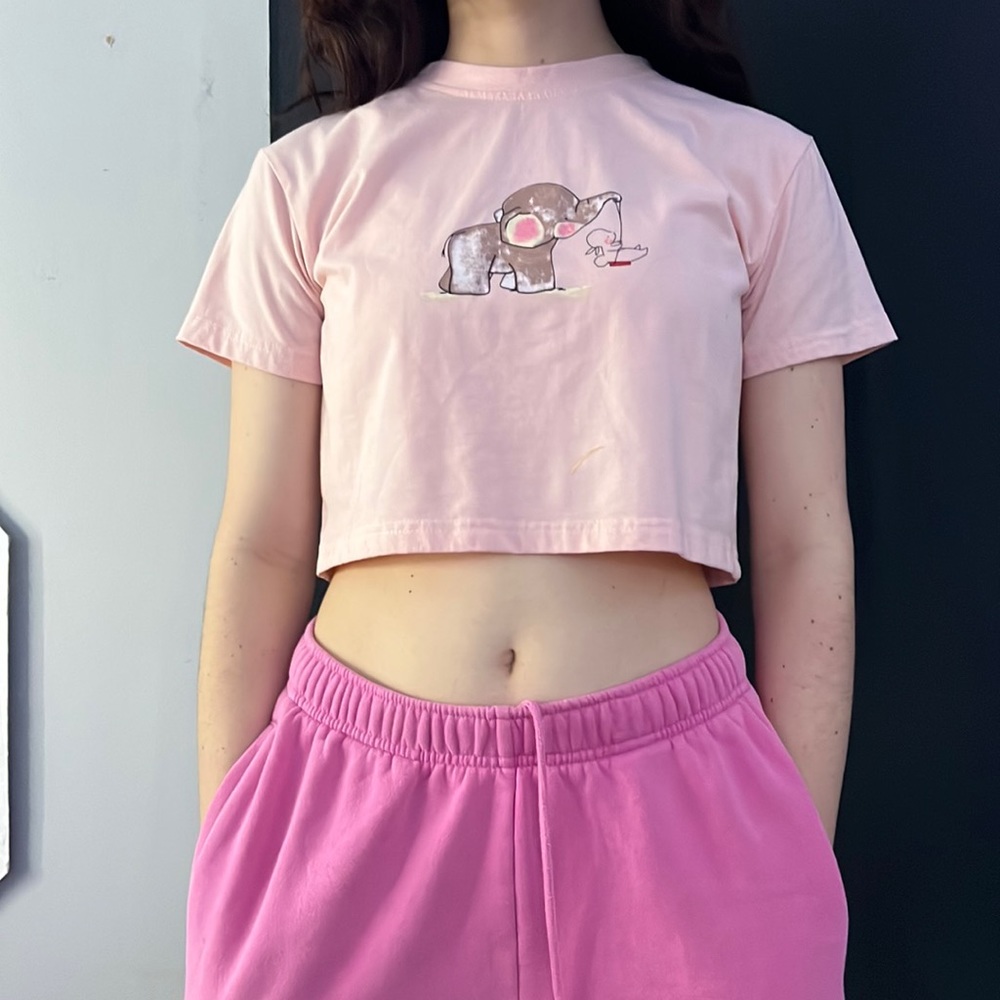 Pink crop top